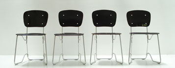 SET OF FOUR ALUFLEX CHAIRS BY ARMIN WIRTH