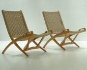 PAIR OF FOLDING CHAIRS BY EBERT WELLS