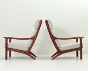 A PAIR OF DANISH EASY CHAIRS