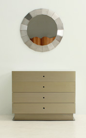 STEEL AND LACQUERED FRENCH CHEST OF DRAWERS