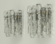 PAIR OF KALMAR ICE GLASS SCONCES