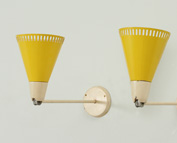 PAIR OF ARTICULATED FRENCH INDUSTRIAL SCONCES FROM 1950s