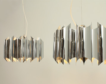 PAIR OF CEILING LAMPS BY REGGIANI, ITALY