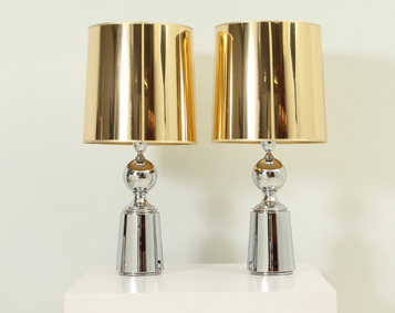 PAIR OF TABLE LAMPS FROM 1970'S BY METALARTE