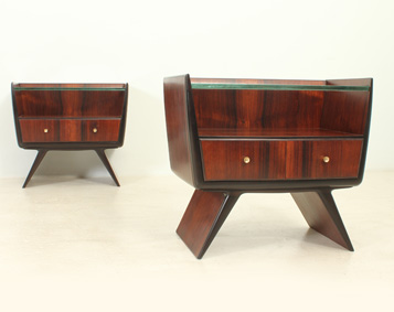 ROSEWOOD NIGHTSTANDS BY LA PERMANENTE, ITALY 1940's