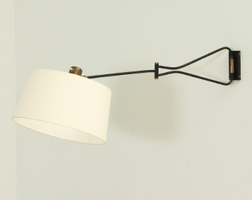 DOUBLE ARM WALL LAMP BY MAISON LUNEL, 1950'S