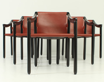 SET OF SIX 905 CHAIRS BY VICO MAGISTRETTI FOR CASSINA