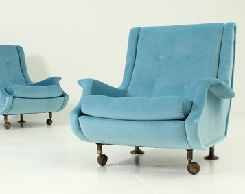PAIR OF REGENT ARMCHAIRS BY MARCO ZANUSO FOR ARFLEX