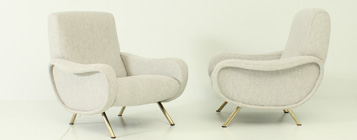 PAIR OF LADIES ARMCHAIRS BY MARCO ZANUSO FOR ARFLEX