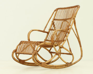 BAMBOO ROCKING CHAIR FROM 1960's