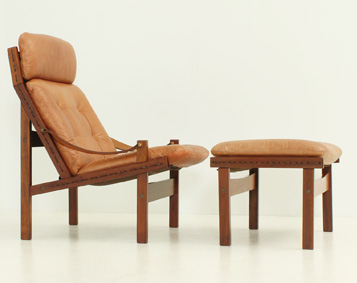HUNTER LOUNGE CHAIR AND OTTOMAN BY TORBJØRN AFDAL