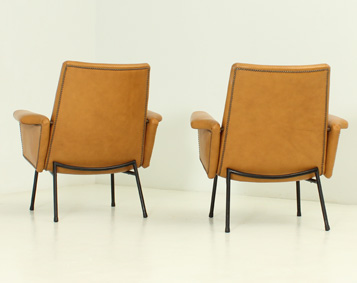PAIR OF SK 660 ARMCHAIRS BY PIERRE GUARICHE FOR STEINER, 1953