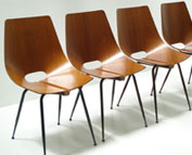 SET RINALDI PLYWOOD CHAIRS