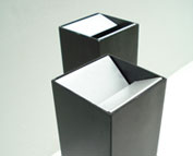 A PAIR PONZA FLOOR ASHTRAYS BY BRUNO MUNARI