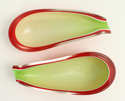 PAIR OF FRATELLI TOSO EGGPLANT BOWLS