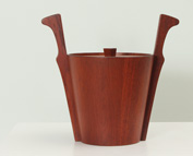 TEAK ICE BUCKET SIGNED ANRI FORM, ITALY