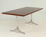 RARE PEDESTAL TABLE IN ROSEWOOD BY GEORGE NELSON