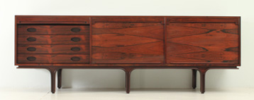 ROSEWOOD LARGE SIDEBOARD BY GIANFRANCO FRATTINI FOR BERNINI