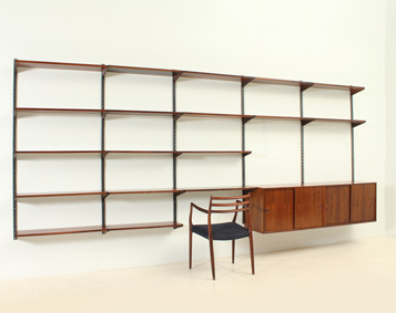 ROSEWOOD SHELVING SYSTEM BY KAI KRISTIANSEN FOR FM MØBLER