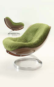 PAIR OF SPHERE LOUNGE CHAIRS BY BORIS TABACOFF