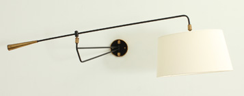 LARGE DOUBLE ARM WALL LAMP BY MAISON LUNEL, 1950'S