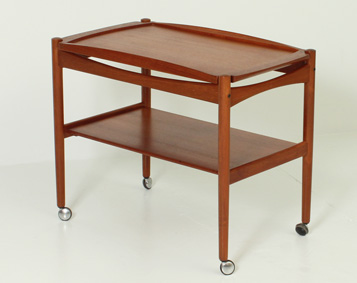 DANISH TEAK SERVING TROLLEY