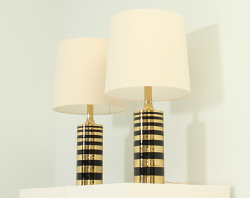 IMPRESSIVE PAIR OF TABLE LAMPS FROM 1970's