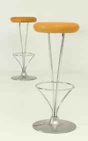 PAIR OF PIET HEIN STOOLS FOR FRITZ HANSEN