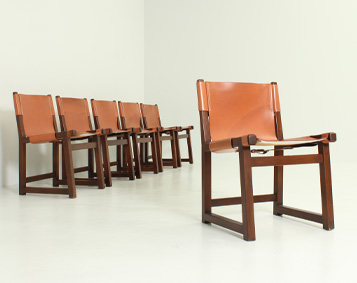 SET OF SIX RIAZA CHAIRS BY PACO MUÑOZ FOR DARRO, SPAIN