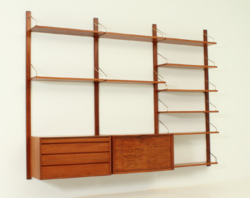 TEAK WALL UNIT BY POUL CADOVIUS FOR CADO