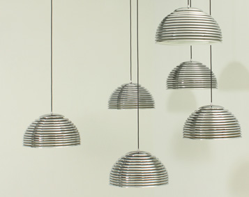 SET OF SIX SATURNO PENDANT LAMPS BY KAZUO MOTOZAWA