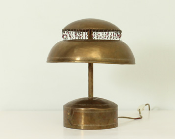 TURKISH BRASS TABLE LAMP FROM 1950's