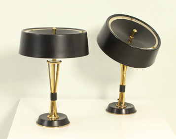 PAIR OF ADJUSTABLE TABLE LAMPS BY OSCAR TORLASCO FOR LUMI, ITALY
