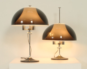 PAIR OF ADJUSTABLE TABLE LAMPS BY ELIO MARTINELLI