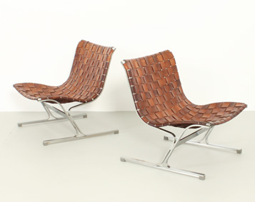 PAIR OF LUAR LOUNGE CHAIRS BY ROSS LITTELL, 1968