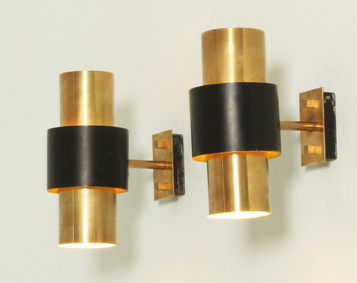 PAIR OF BRASS SCONCES FROM 1960's BY METALARTE, SPAIN
