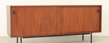 MINIMALISTIC MID-CENTURY SIDEBOARD IN TEAK WOOD, 1950's