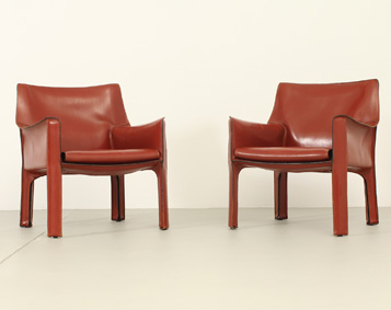 PAIR OF CAB 414 ARMCHAIRS BY MARIO BELLINI FOR CASSINA