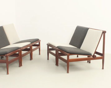 JAPAN EASY CHAIRS BY KAI LYNGFELDT LARSEN FOR SØBORG, DENMARK, 1950's