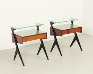 PAIR OF NIGHTSTANDS BY VITTORIO DASSI, ITALY, 1950's