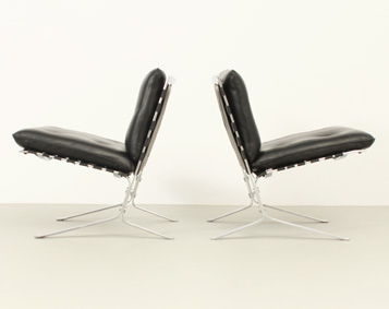 PAIR OF JOKER EASY CHAIRS BY OLIVIER MOURGUE, FRANCE, 1960