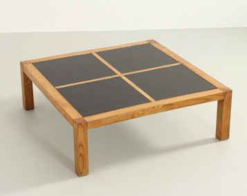 COFFEE OR CENTER TABLE IN PINE WOOD AND LAMINATE, FRANCE, 1970's