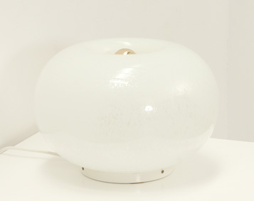 LARGE MURANO ROUND TABLE LAMP FROM 1970's, ITALY