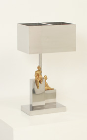 LARGE TABLE LAMP BY SPANISH SCULPTOR AURELIO TENO, 1970's