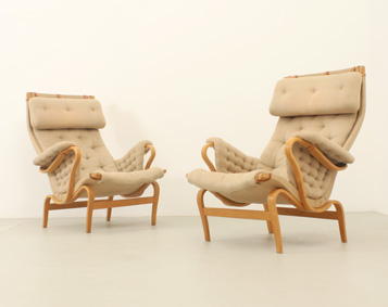 PAIR OF PERNILLA ARMCHAIRS BY BRUNO MATHSSON FOR DUX, 1969