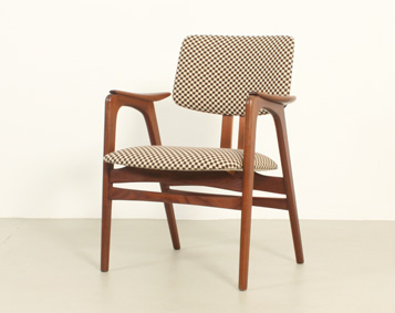 ARMCHAIR BY CEES BRAAKMAN FOR PASTOE WITH ALEXANDER GIRARD FABRIC