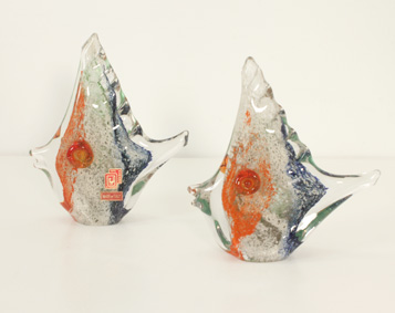MULTICOLORED FISH SCULPTURE BY STIL MURANO, ITALY, 1950's