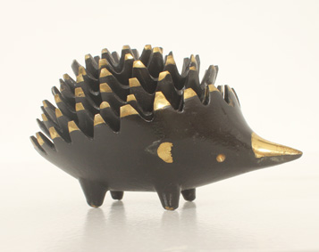 WALTER BOSSE HEDGEHOG STACKABLE ASHTRAY SET FOR BERTHA BALLER, 1955