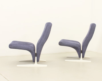 PAIR OF CONCORDE LOUNGE CHAIRS BY PIERRE PAULIN FOR ARTIFORT, 1966