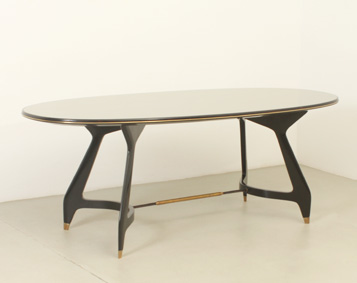 OVAL DINING TABLE BY VITTORIO DASSI, ITALY, 1950's